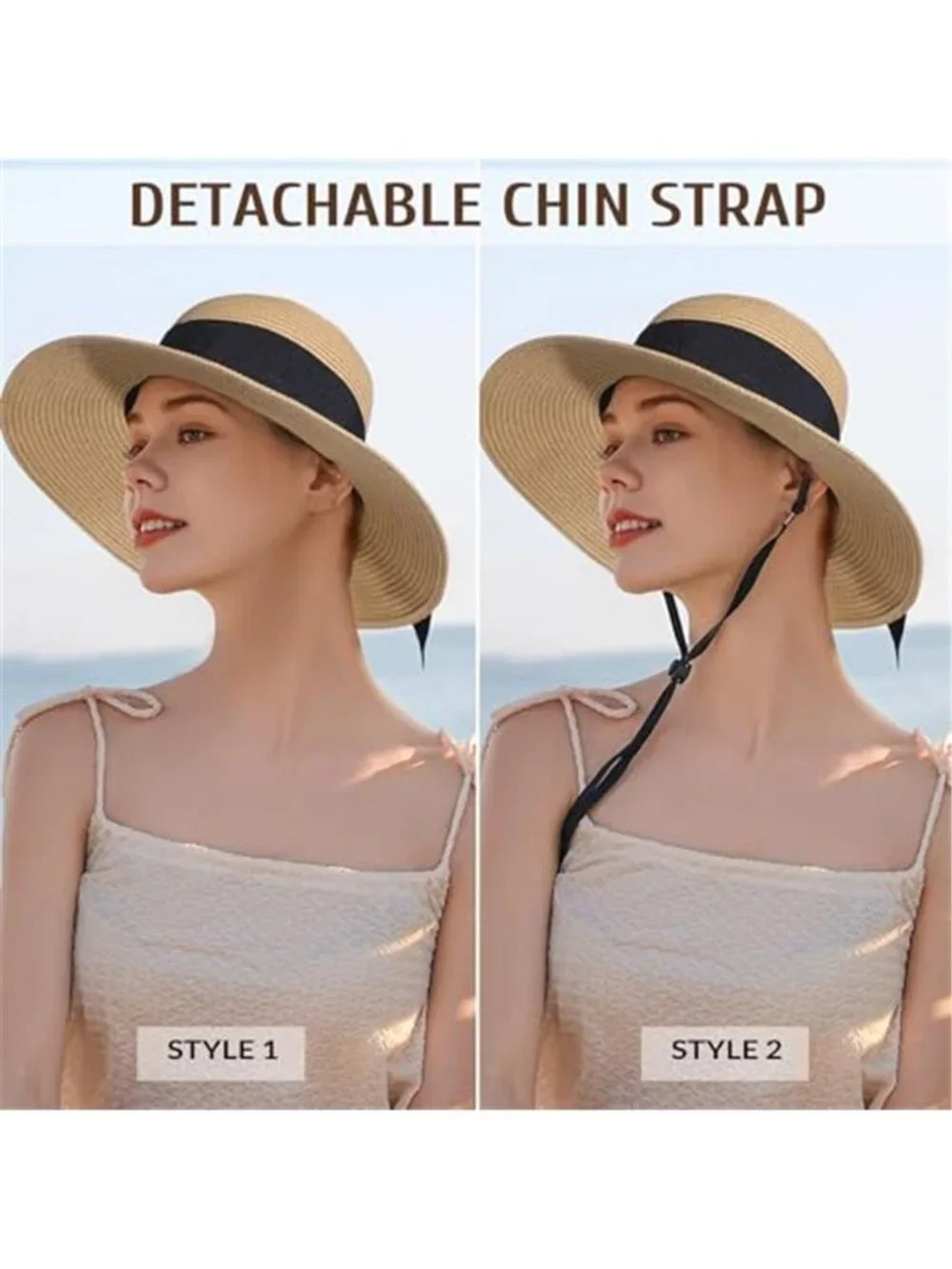Beach Hats for Women Sun Straw Hat for Women UPF 50+ UV Sun Protection